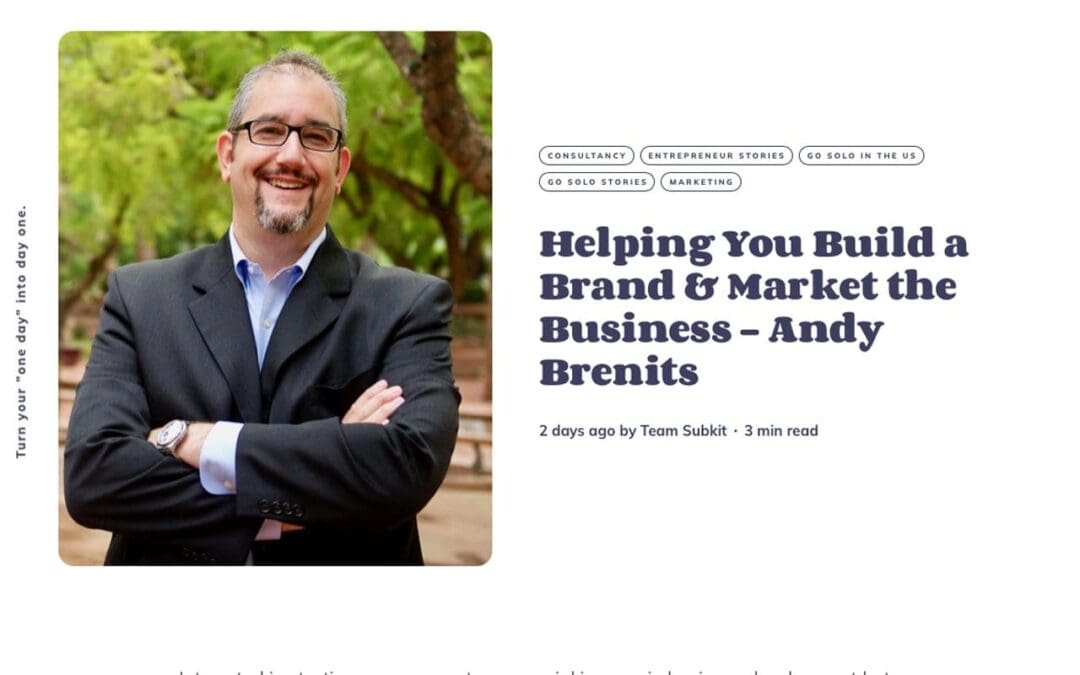 GoSolo Interview with Brenits Creative Founder Andy Brenits