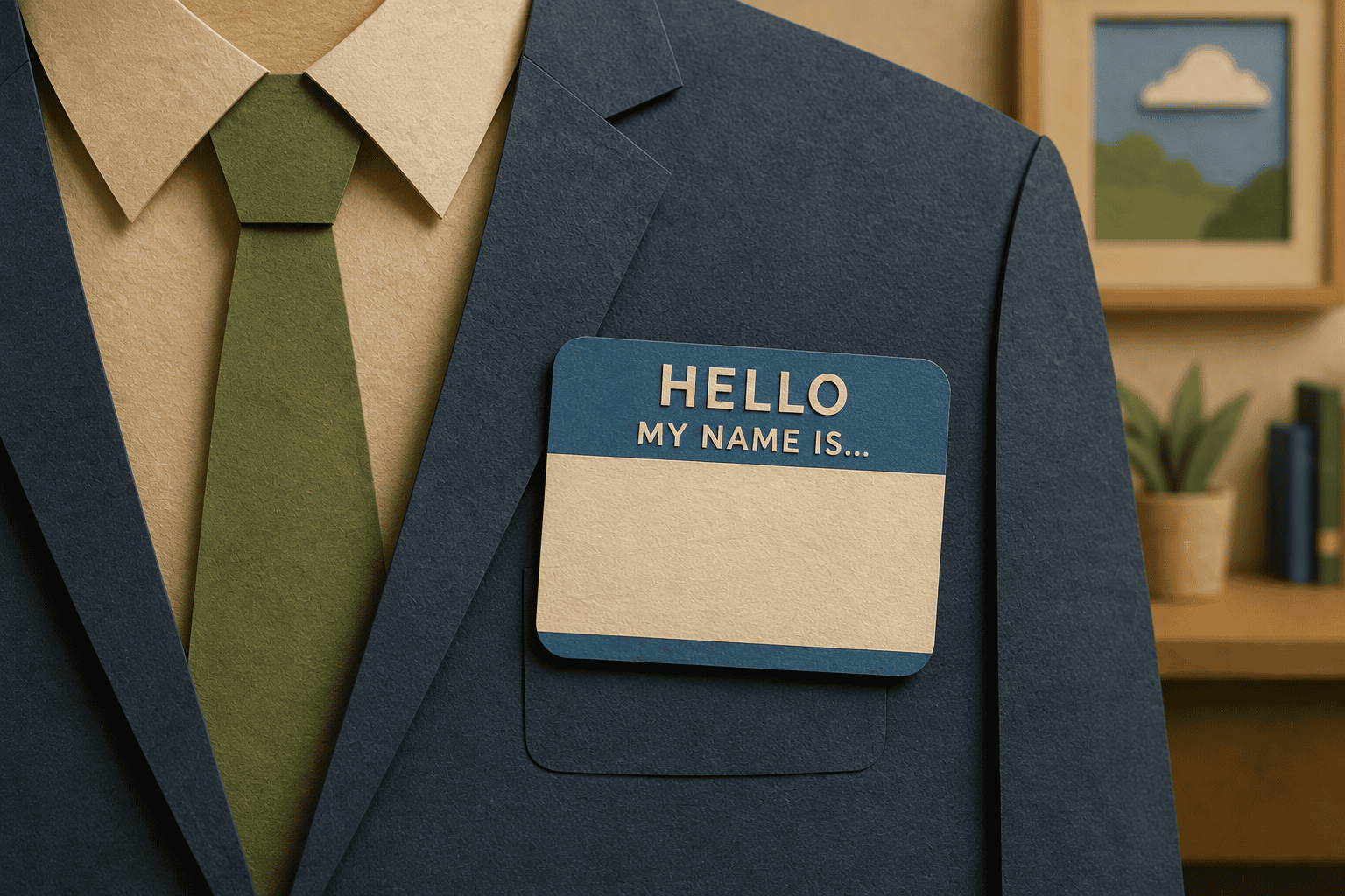 Business name on a sign fading into the background behind brand positioning
